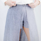 1930s Playsuit SkirtWhite Blue Stripe