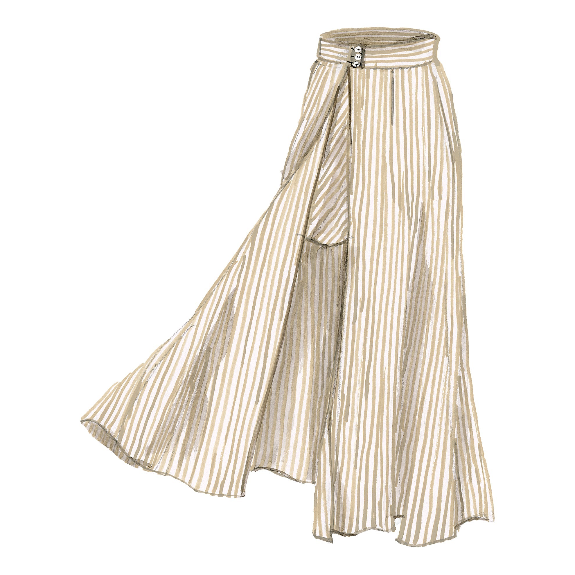White Khaki Stripe