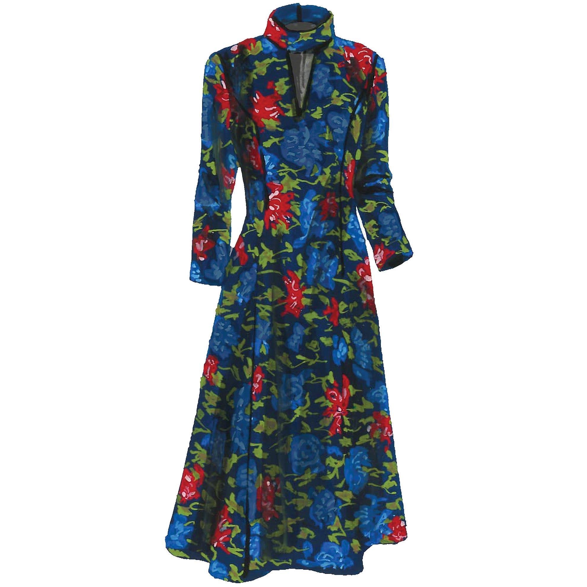 Navy Floral