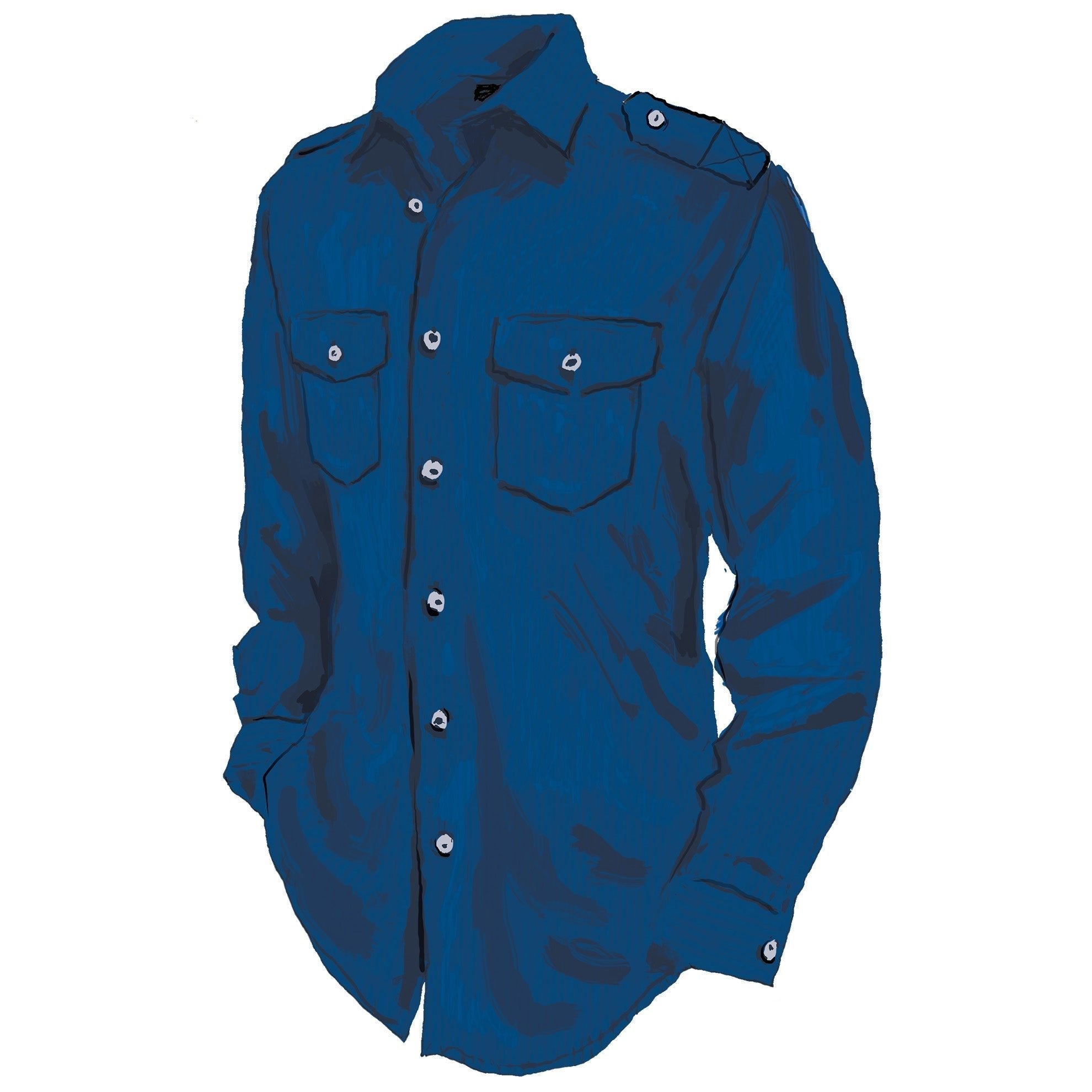 Epaulette ShirtBlue
