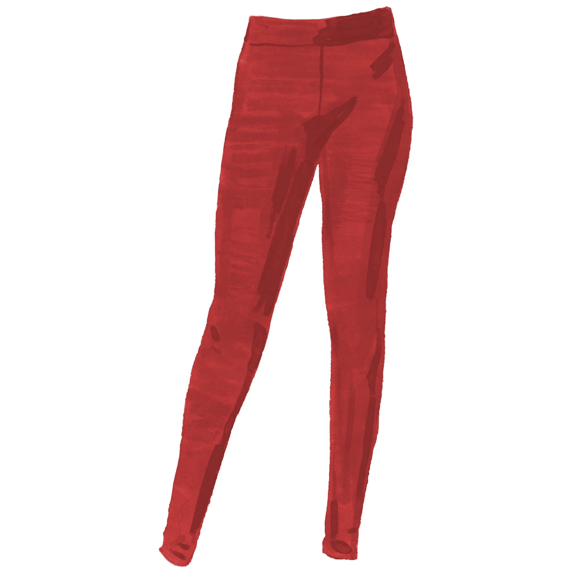Everyday Casual Stretch LeggingsRed