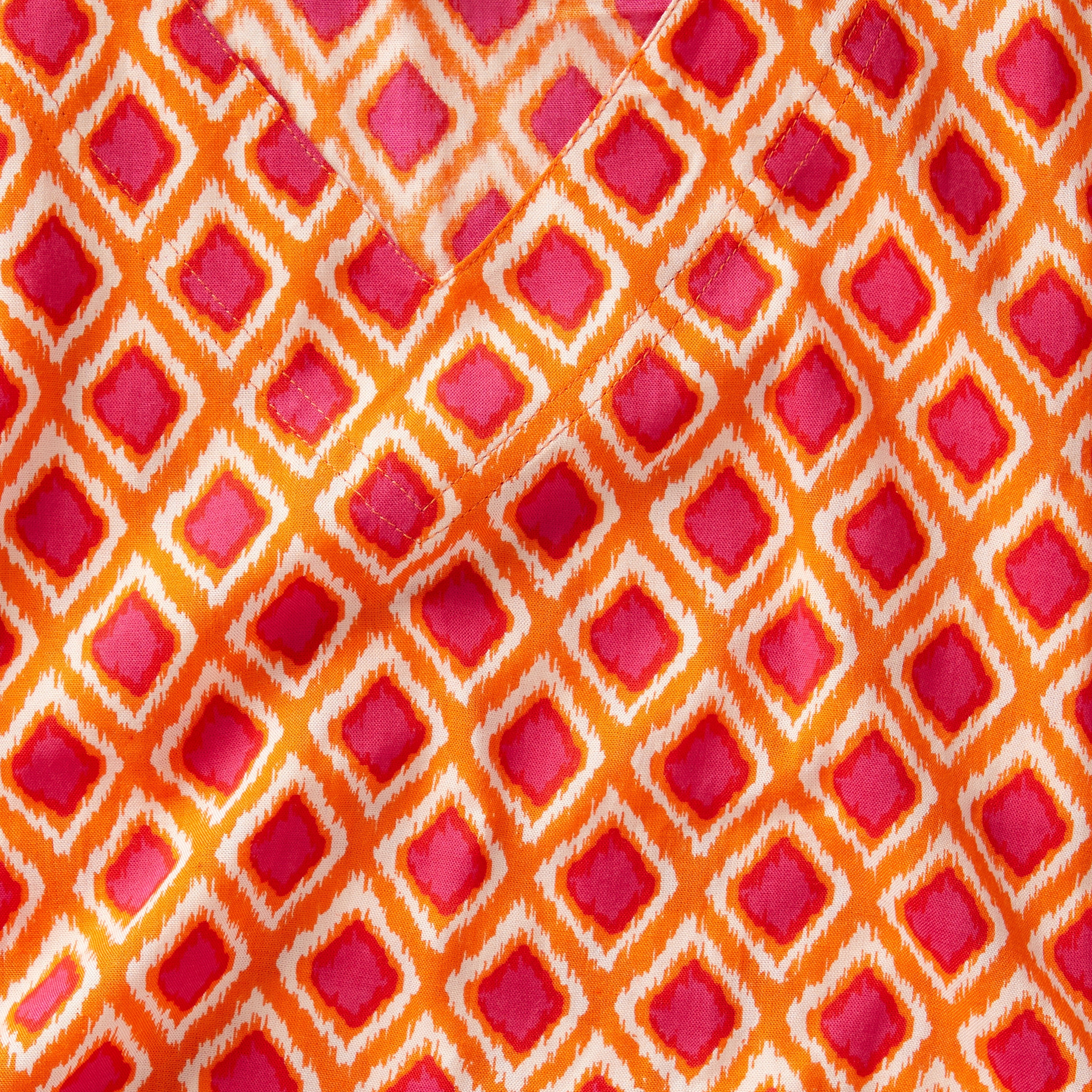 Orange Pink Ikat
