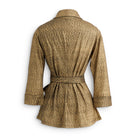 Gold Shimmer Wrap BlouseGold