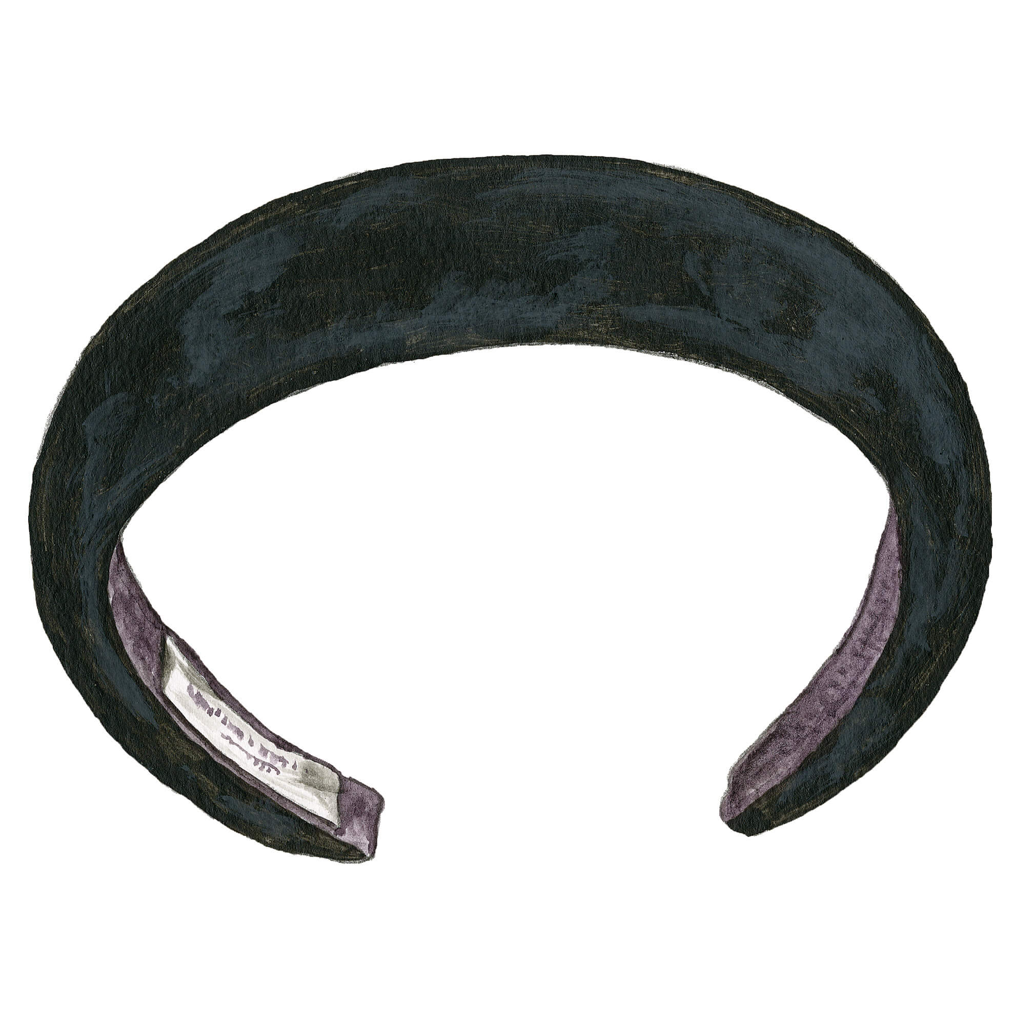 Hammered Silk HeadbandBlack