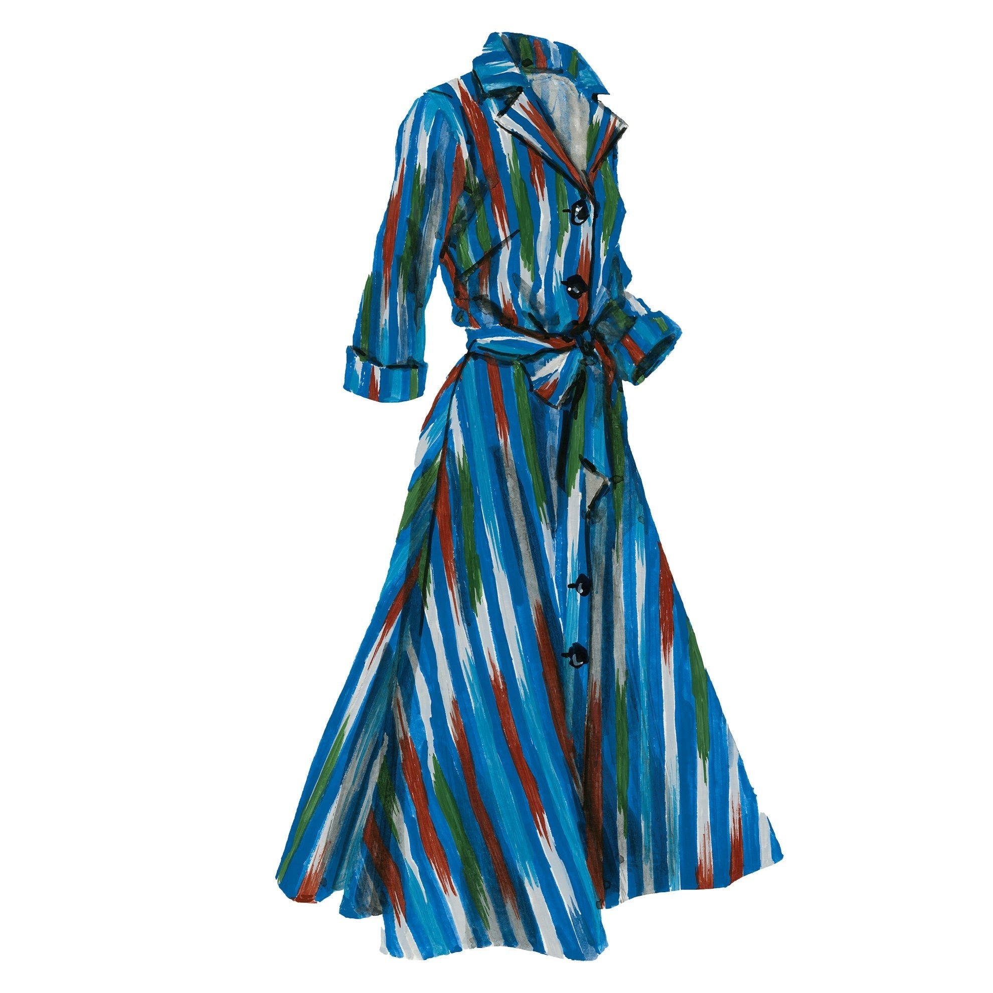 Blue Ikat
