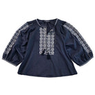 Ilica Street Embroidered BlouseNavy