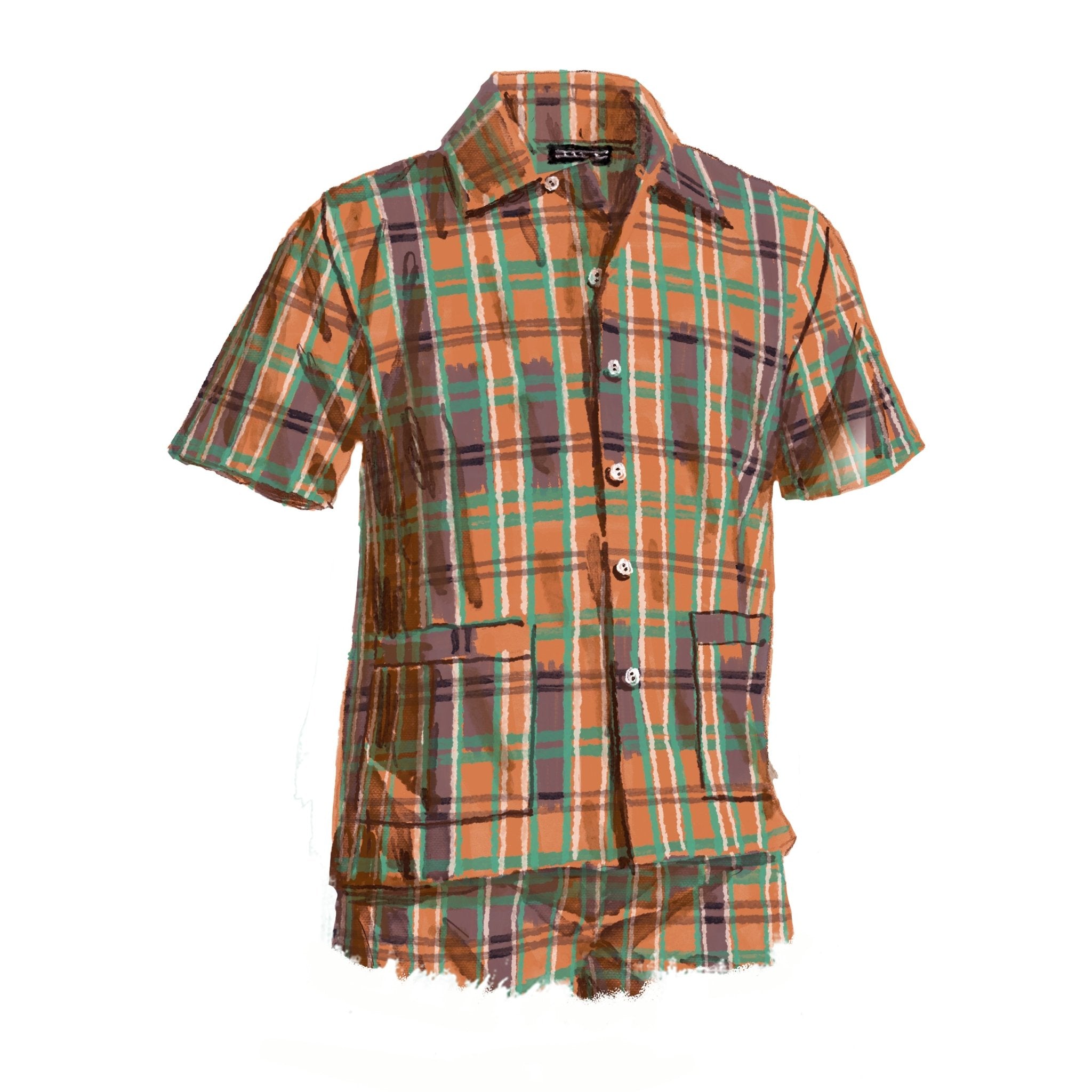 Orange Ikat