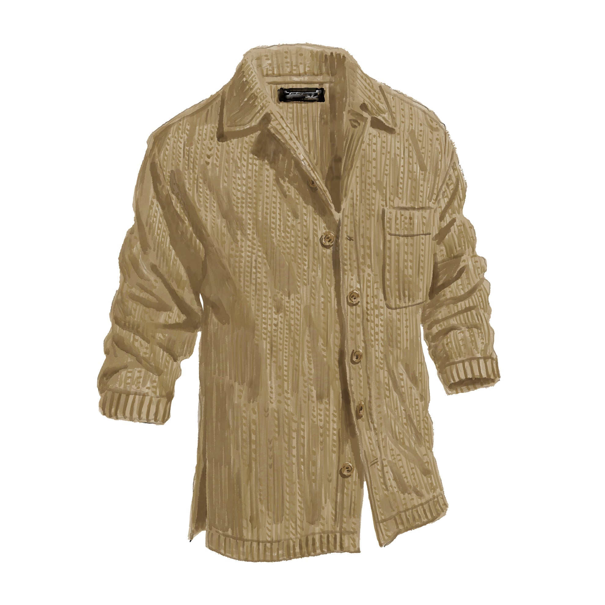Italian - Style Linen CardiganKhaki
