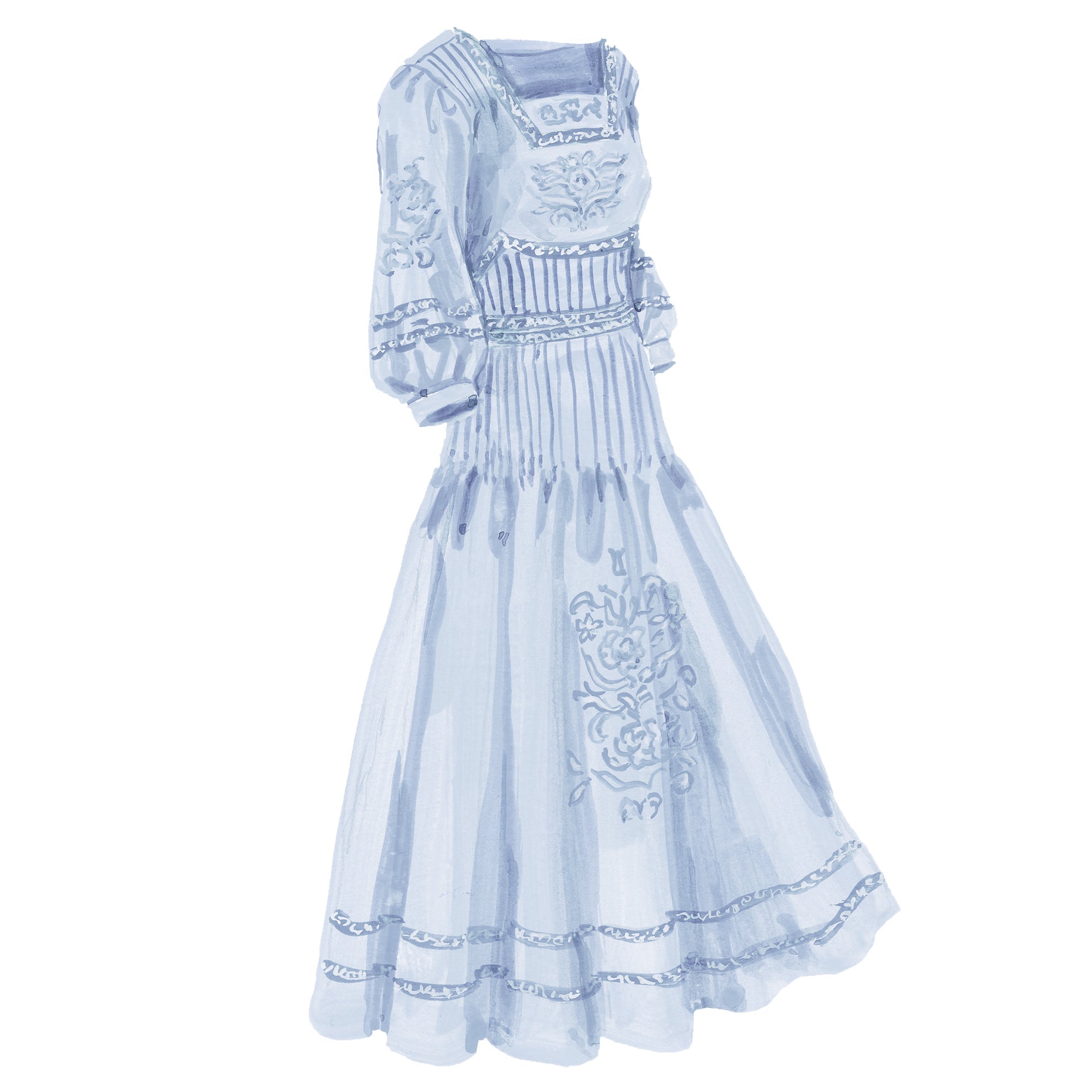Lady Meux’s Lawn DressPale Blue