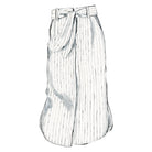 Cream Black Stripe