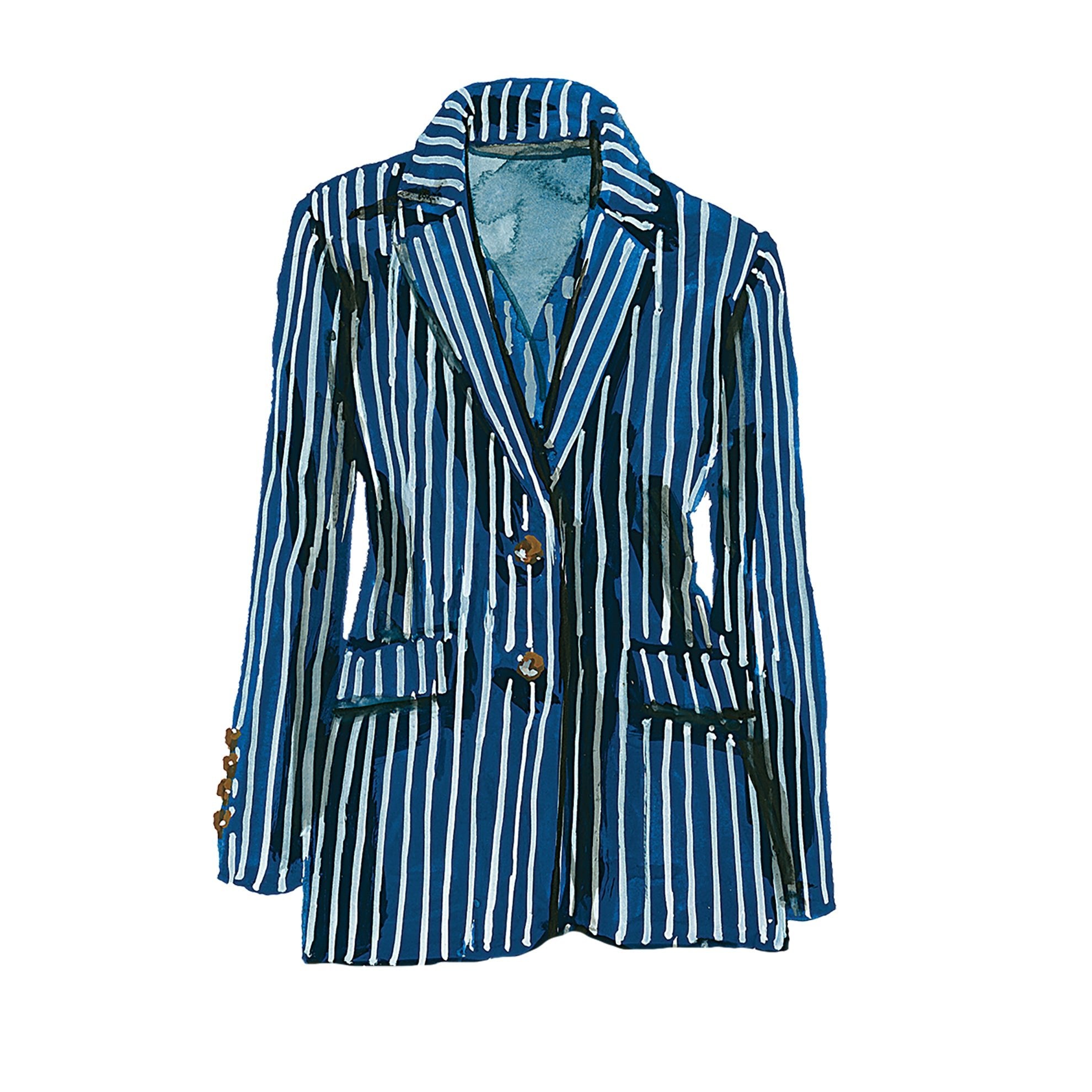 Navy Cream Stripe
