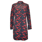 Navy Red Floral