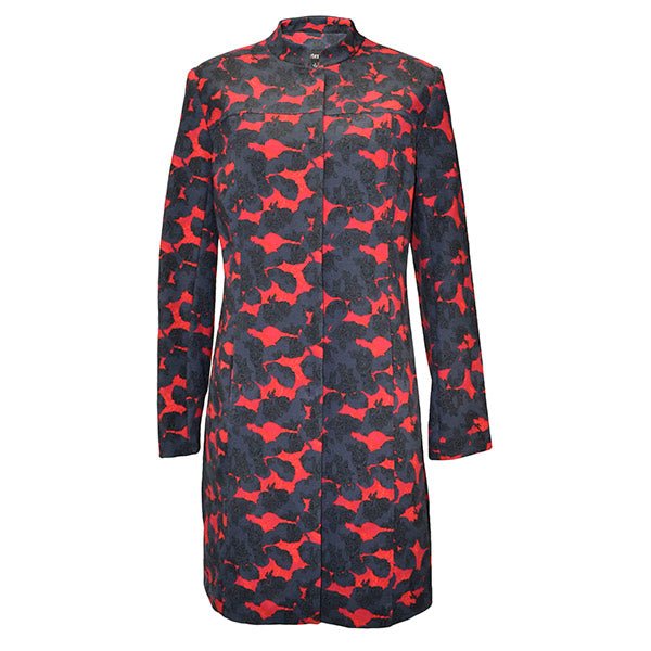Navy Red Floral
