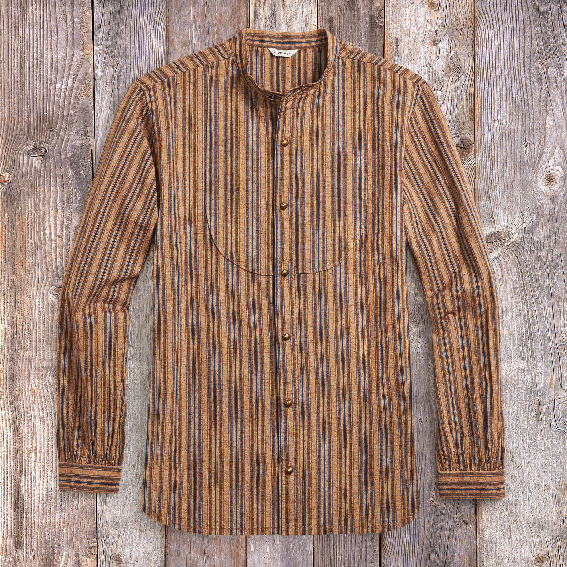 Midwest Brass - Button ShirtBlue Tan