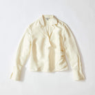 Raw Silk Wrap ShirtCream