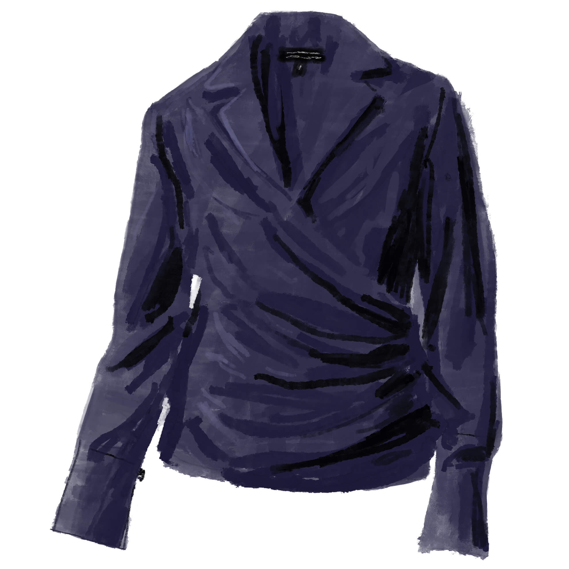 Raw Silk Wrap ShirtCream