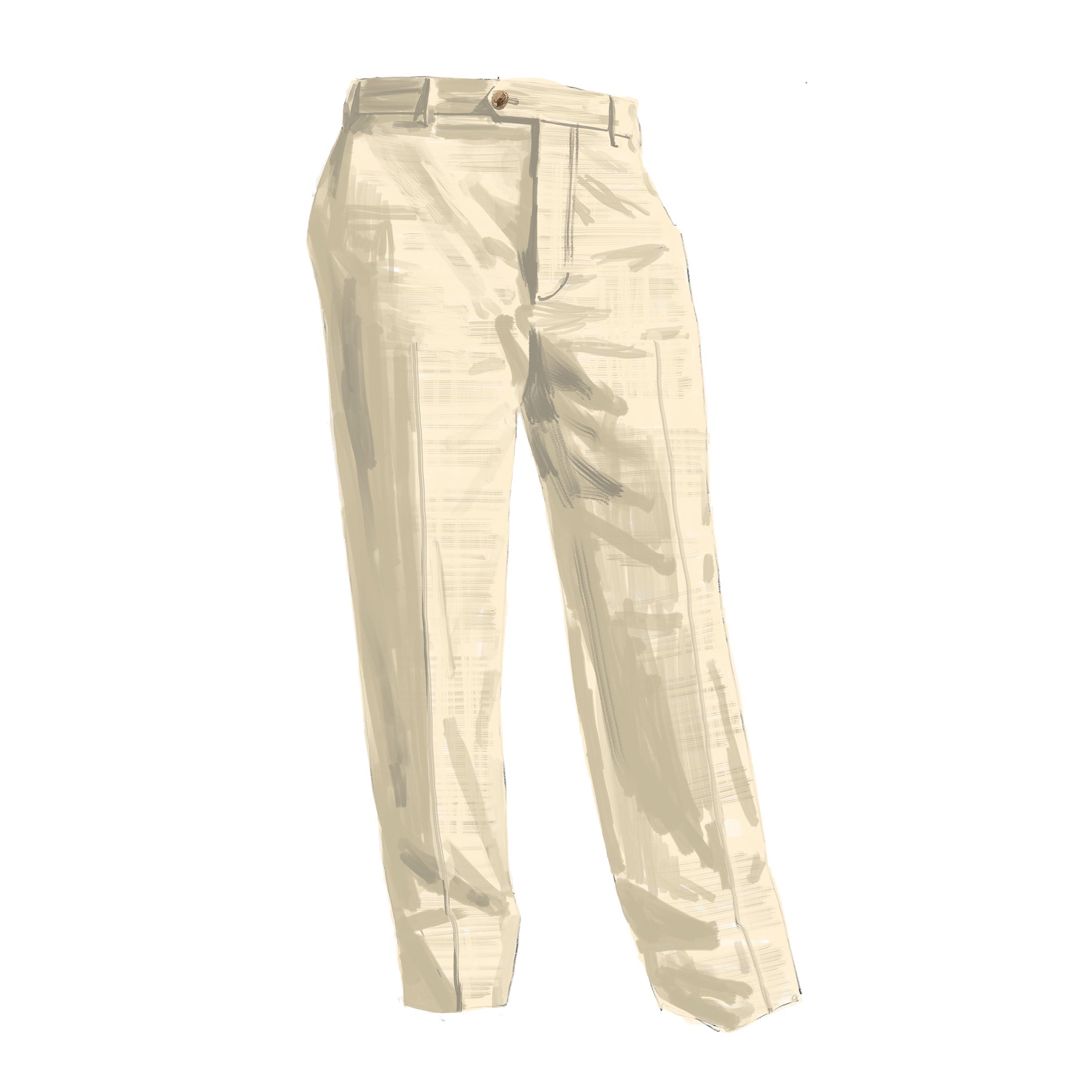 Silk & Linen Suit PantsCream