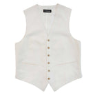 Silk & Linen Suit VestCream