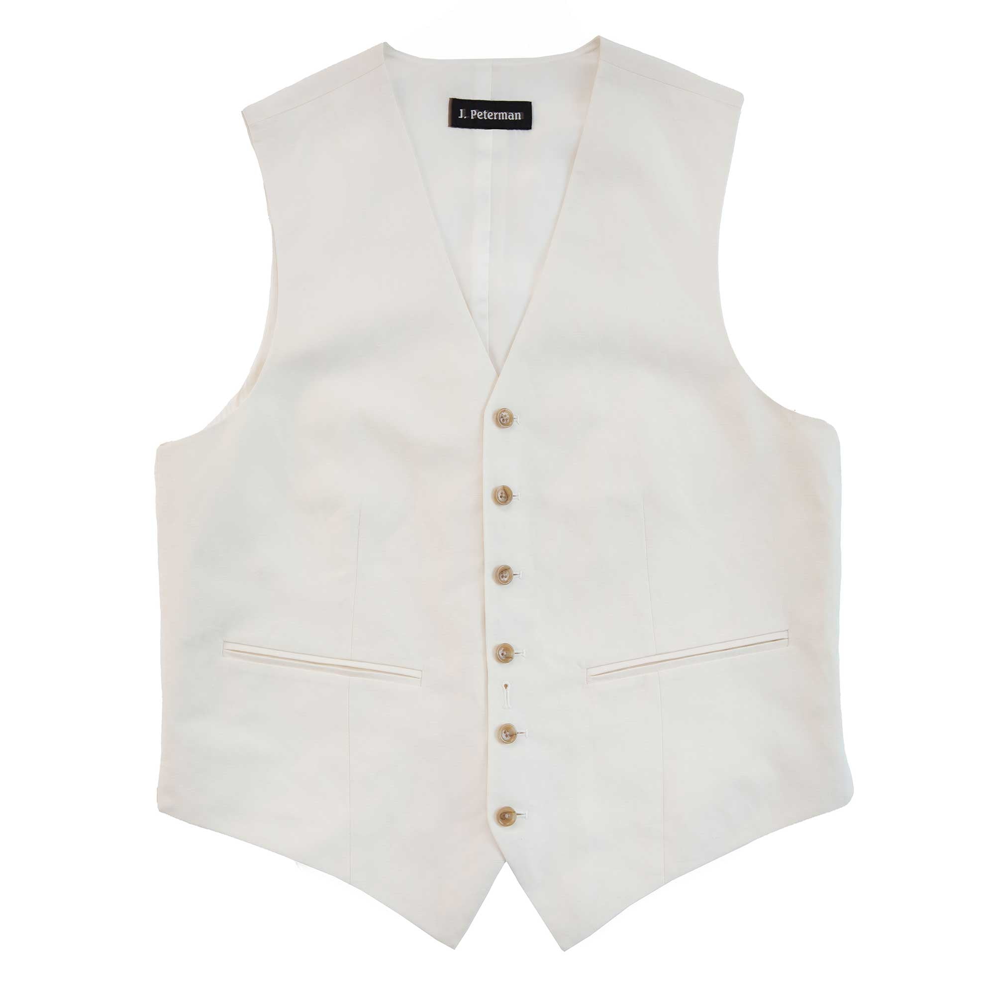 Silk & Linen Suit VestCream