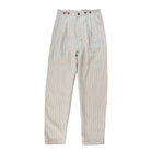 The Linen Glamour PantsKhaki Ivory Stripe