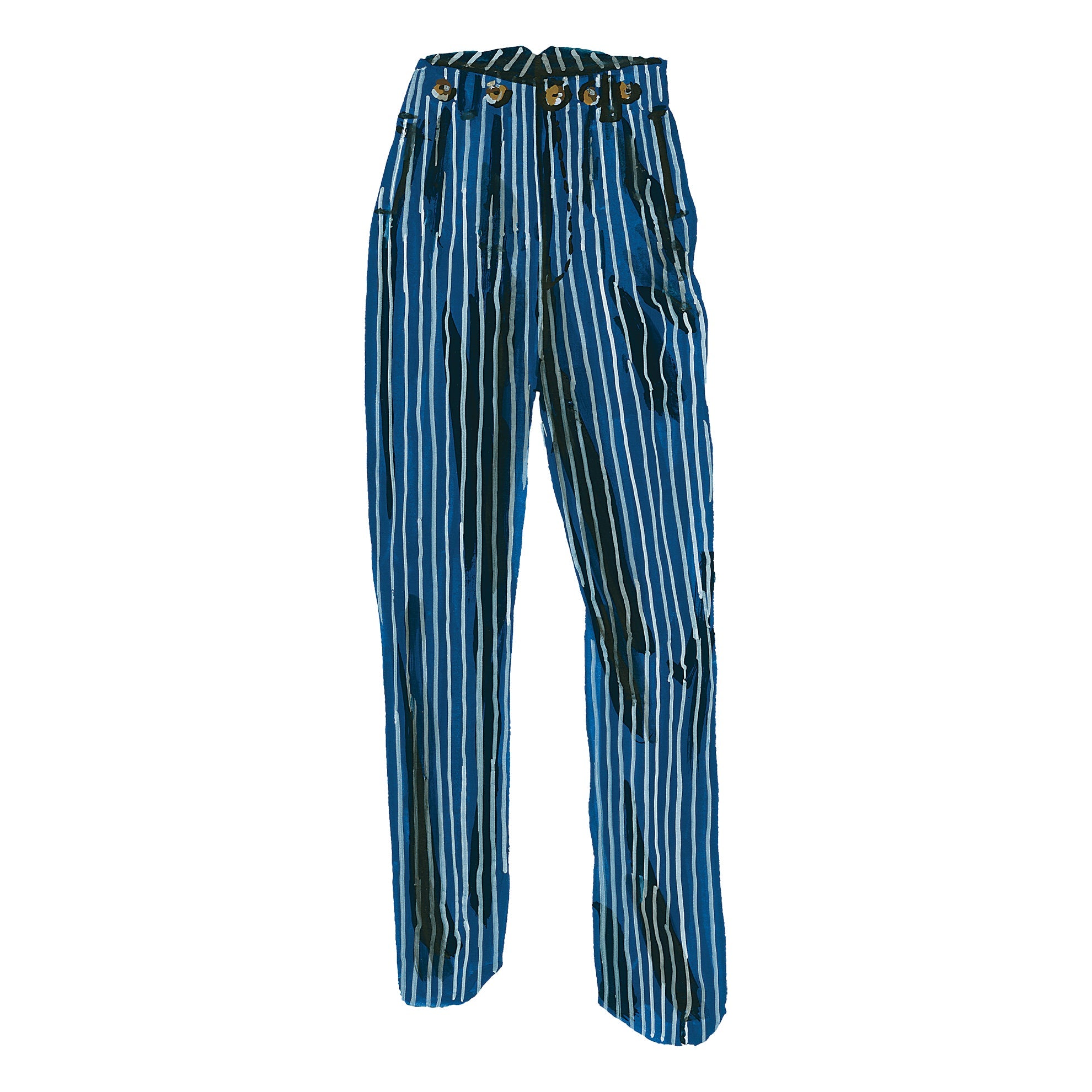 Navy Cream Stripe