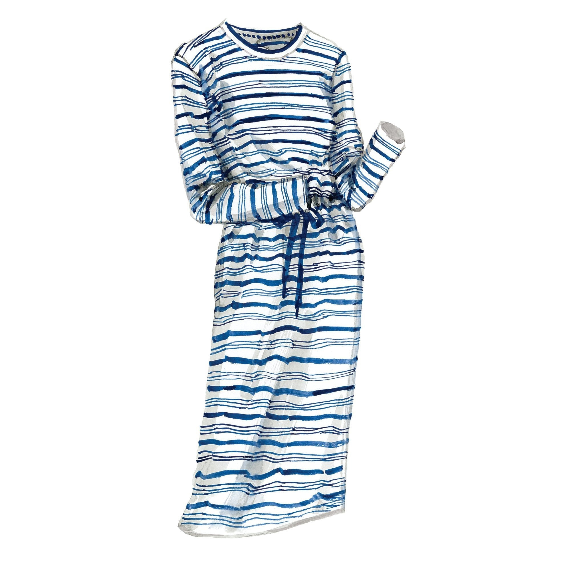Navy White Stripe